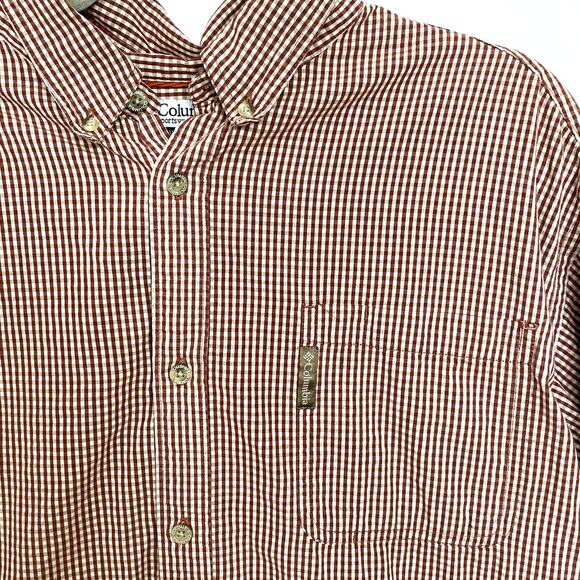 Columbia Vapor Ridge III Shirt Long Sleeve Red Jasper Gingham Mens Sz XL - Picture 5 of 8